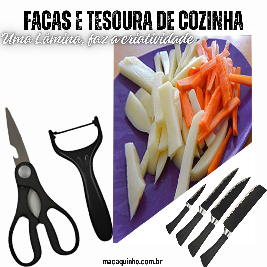 Kit Facas & Tesouras De Cozinha ISOLIN