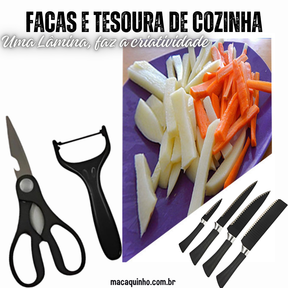 Kit Facas & Tesouras De Cozinha ISOLIN