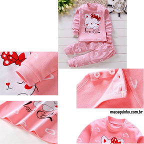 Conjunto Pijama Infantil De Algodão Leo