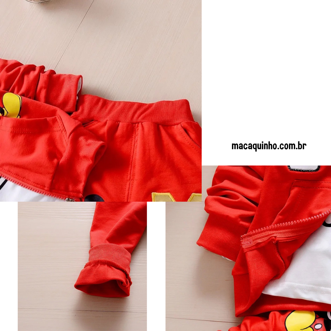 Conjunto de Roupa Infantil, Manga Comprida Mickey