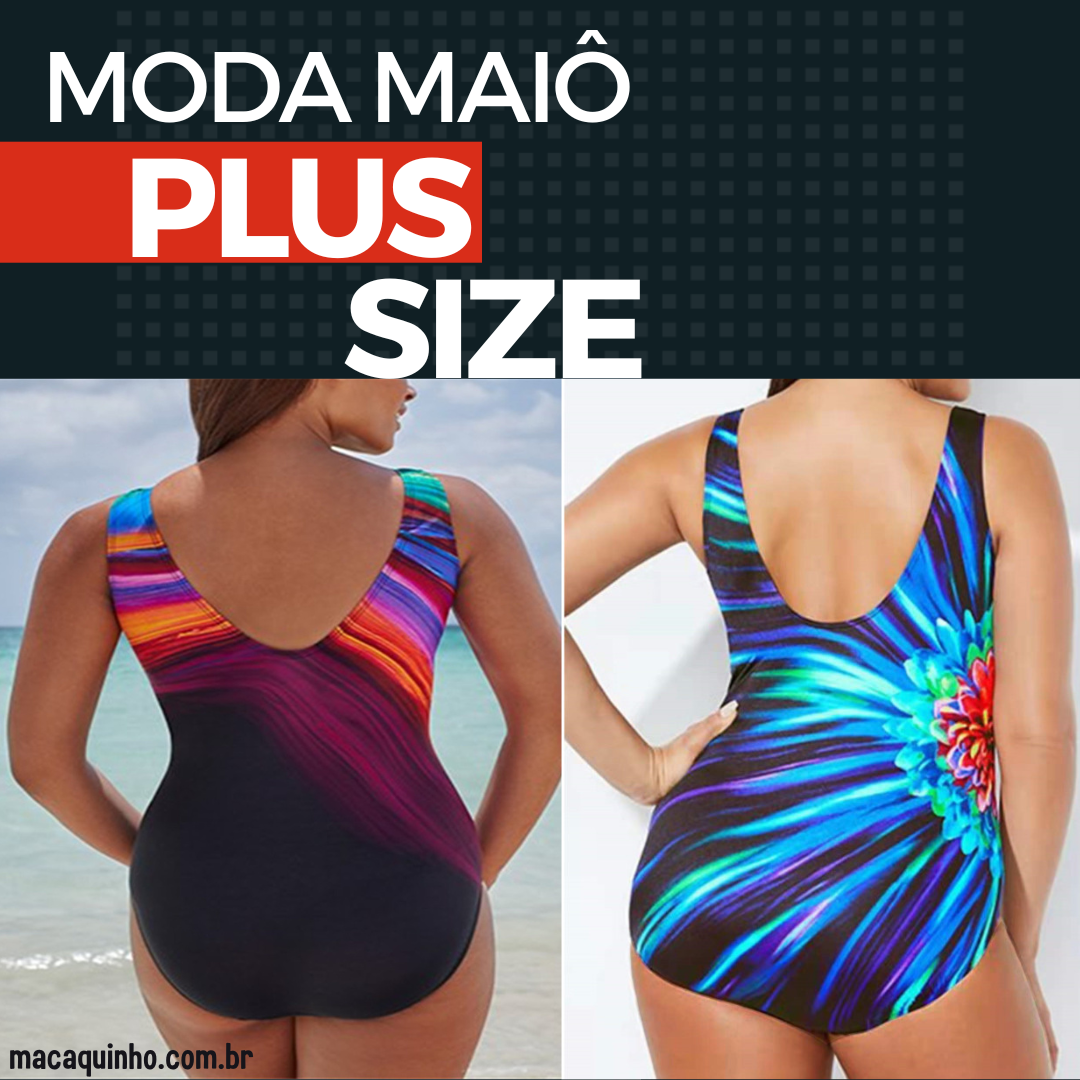 Maiô Plus Size Estampado Silvina