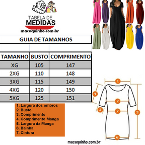 Vestido Manga Curta Plus Size Europa - Compre 1 Leve 2