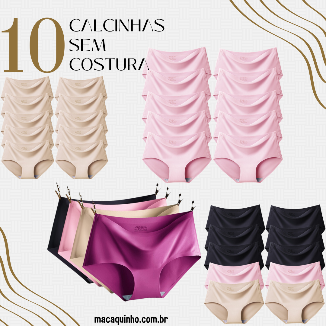 Calcinha Sem Costura Plus Size Marion Compre 4 Leve 10