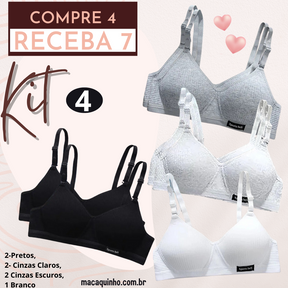 Sutiã Sem Costura Luciana - COMPRE 4 LEVE 7