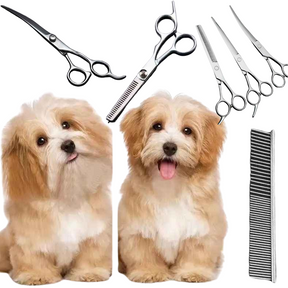 Tesoura e Pente para Tosa de Animais de Estimação Pet - Isonina