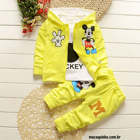 Conjunto de Roupa Infantil, Manga Comprida Mickey