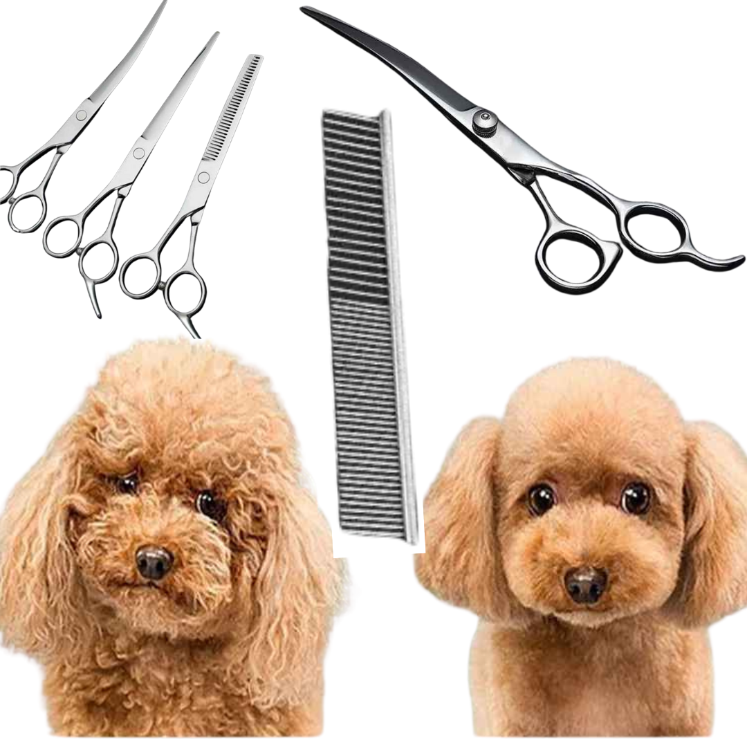 Tesoura e Pente para Tosa de Animais de Estimação Pet - Isonina