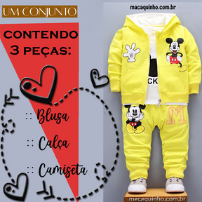 Conjunto de Roupa Infantil, Manga Comprida Mickey