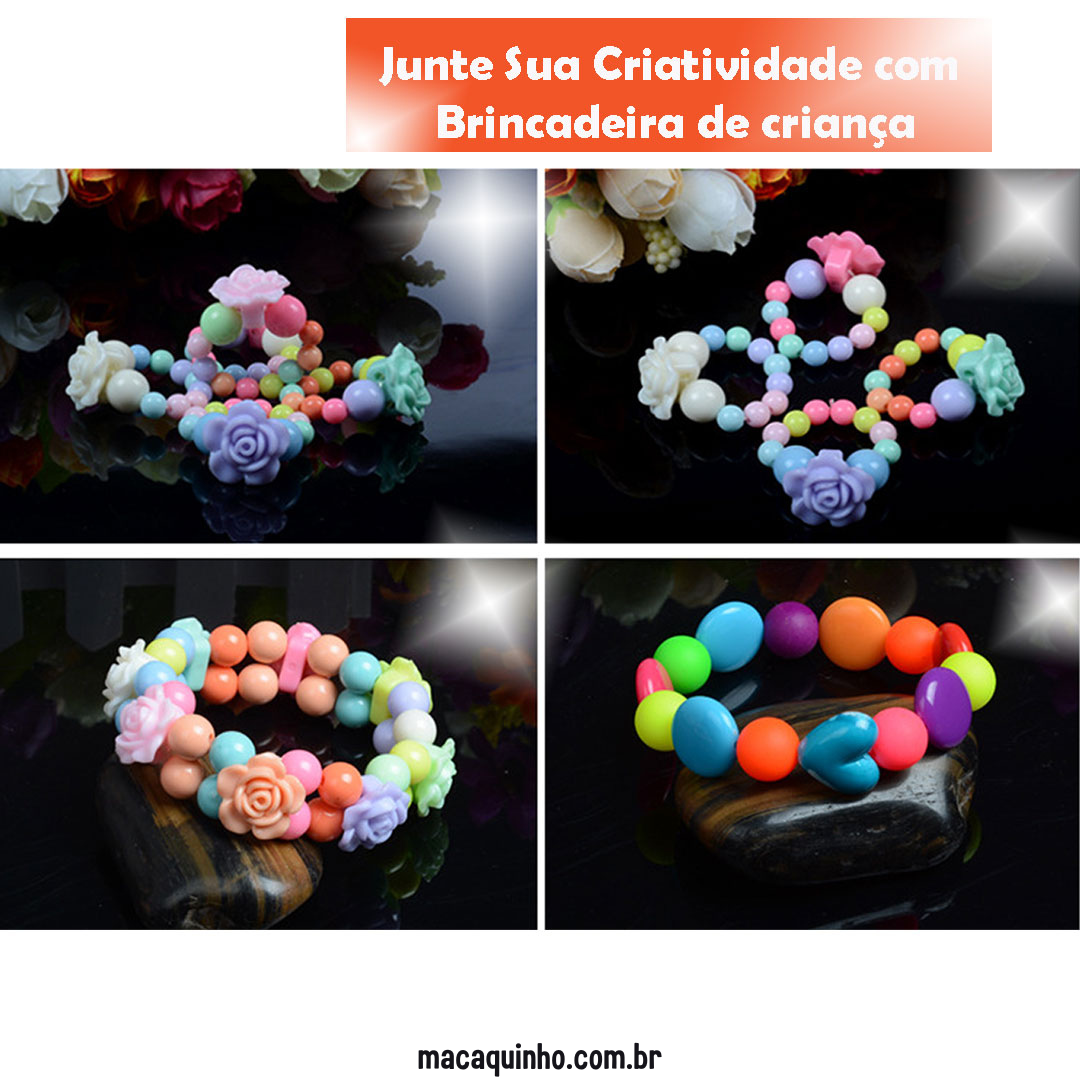 Pulseira Infantil Faça Você Mesmo Arco Iris