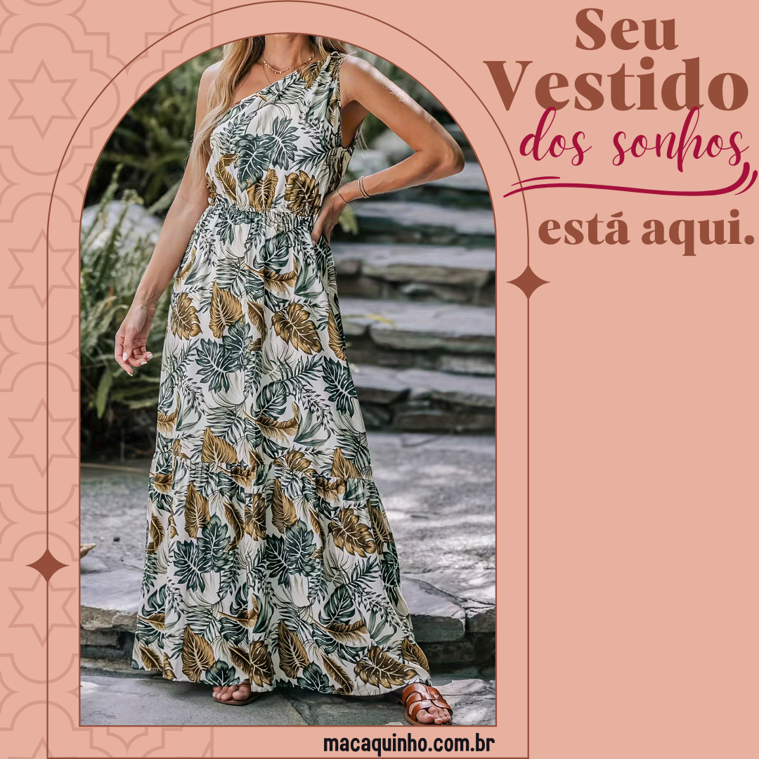 Vestido De Pescoço De Um Ombro Indónesia