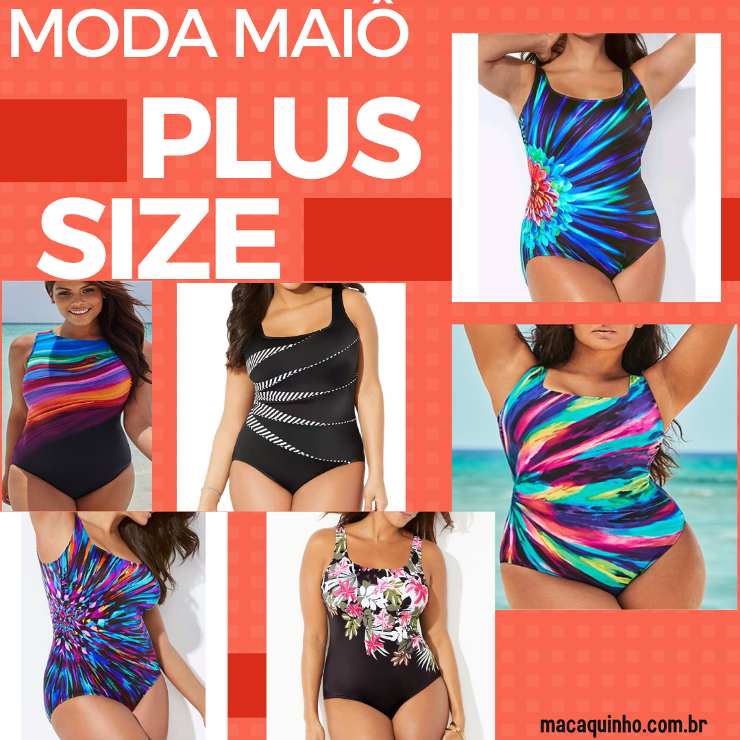 Maiô Plus Size Estampado Silvina