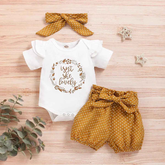 Conjunto Body com Cintura Elástica com Nó de Laço, 3 Peças - Lunelle