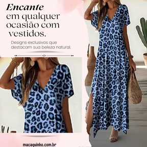 Vestido Feminino Longo Estampado Horrana