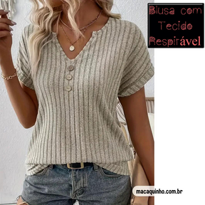 Blusa Glamour Com Botões Sandy