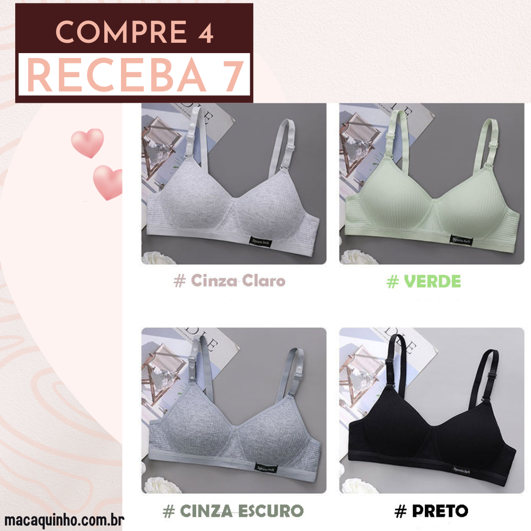 Sutiã Sem Costura Luciana - COMPRE 4 LEVE 7