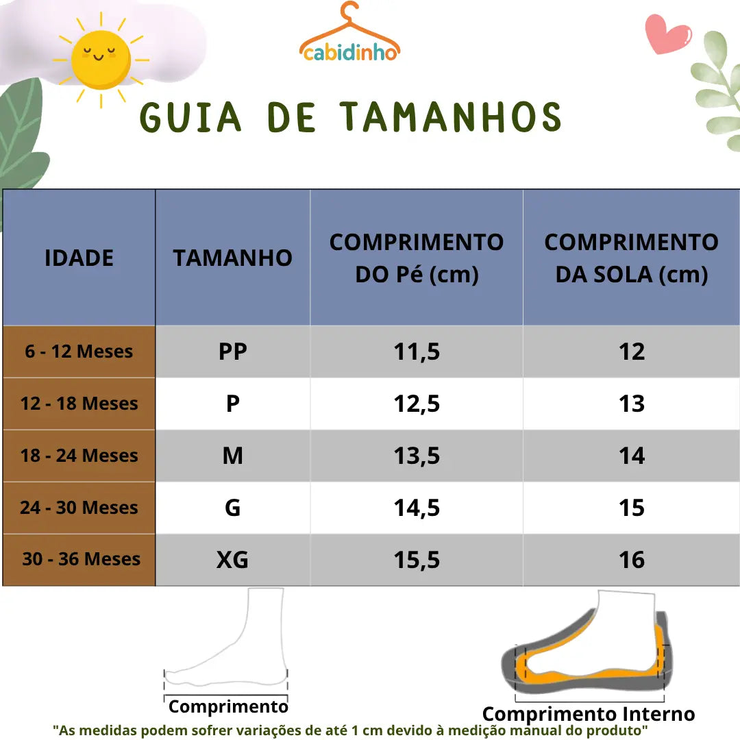 Guia de Tamanhos