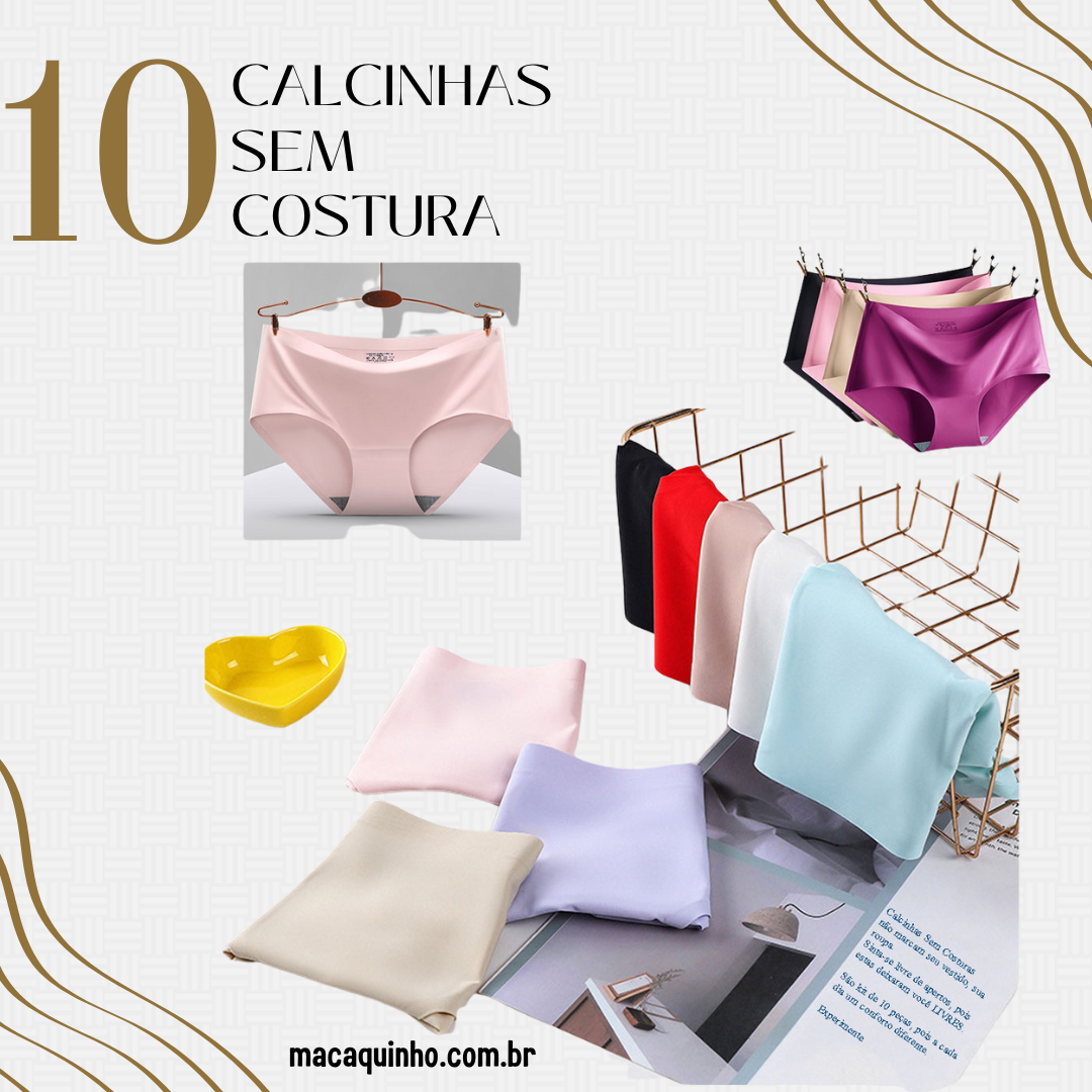 Calcinha Sem Costura Plus Size Marion Compre 5 Leve 10