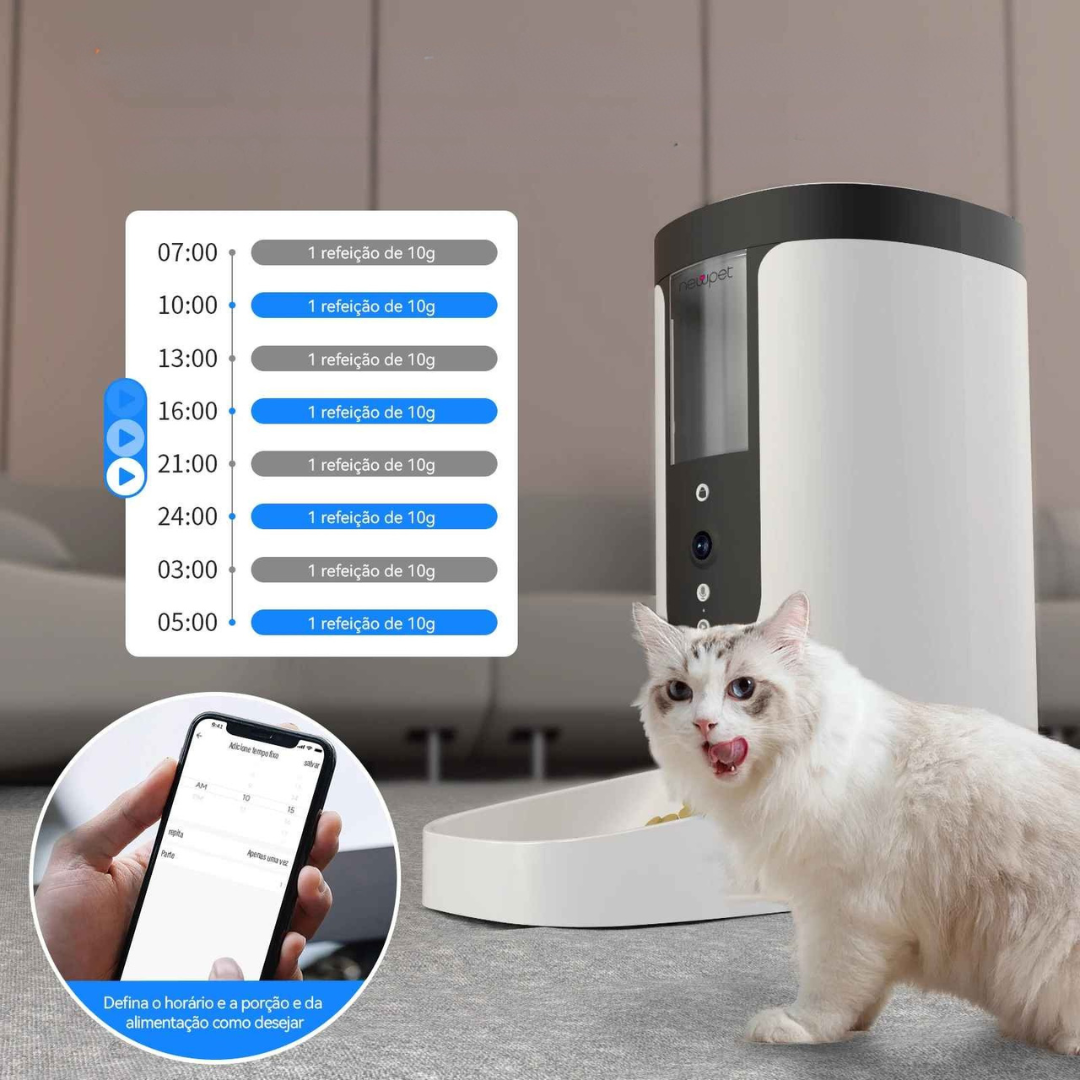 Comedouro Automático para Animais 4 Litros com Câmera - Belamegui