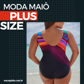 Maiô Plus Size Estampado Silvina