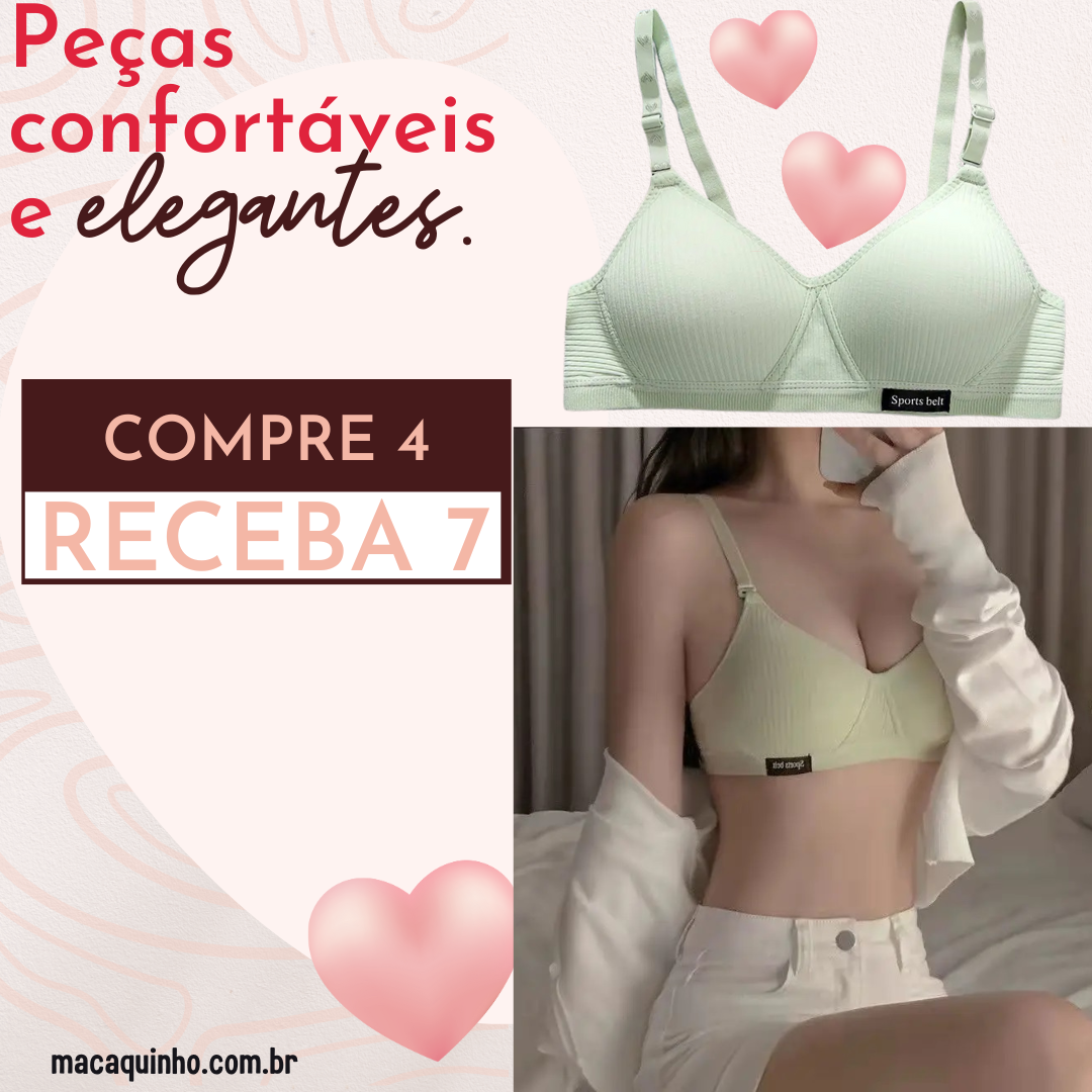 Sutiã Sem Costura Luciana - COMPRE 4 LEVE 7