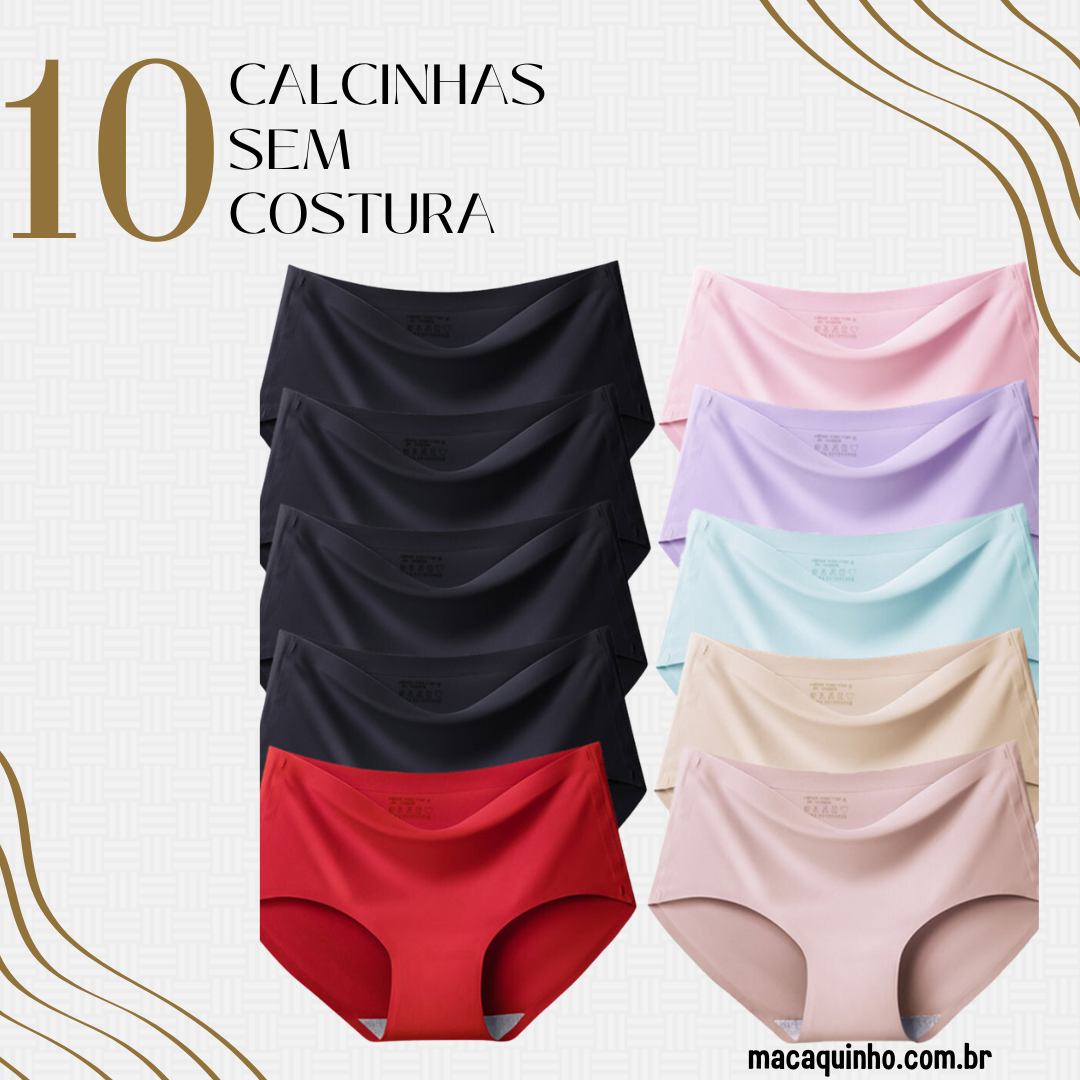 Calcinha Sem Costura Plus Size Marion Compre 5 Leve 10