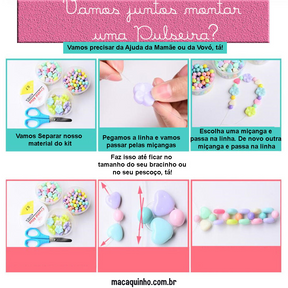 Pulseira Infantil Faça Você Mesmo Arco Iris