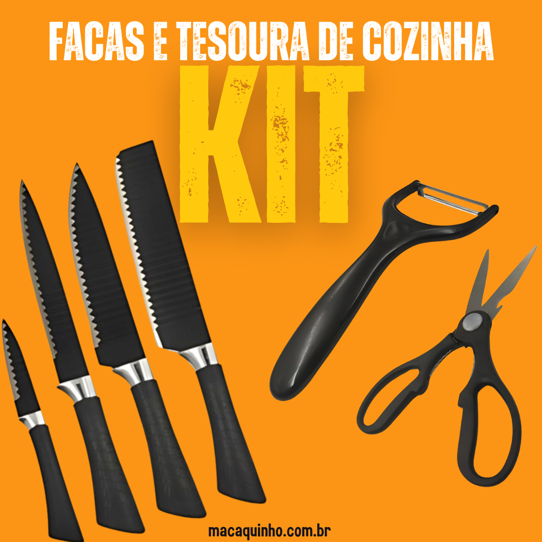 Kit Facas & Tesouras De Cozinha ISOLIN