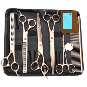 Kit Tesoura de Corte Cabelo e Tosa de Cães - Bidus