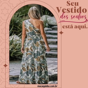 Vestido De Pescoço De Um Ombro Indónesia