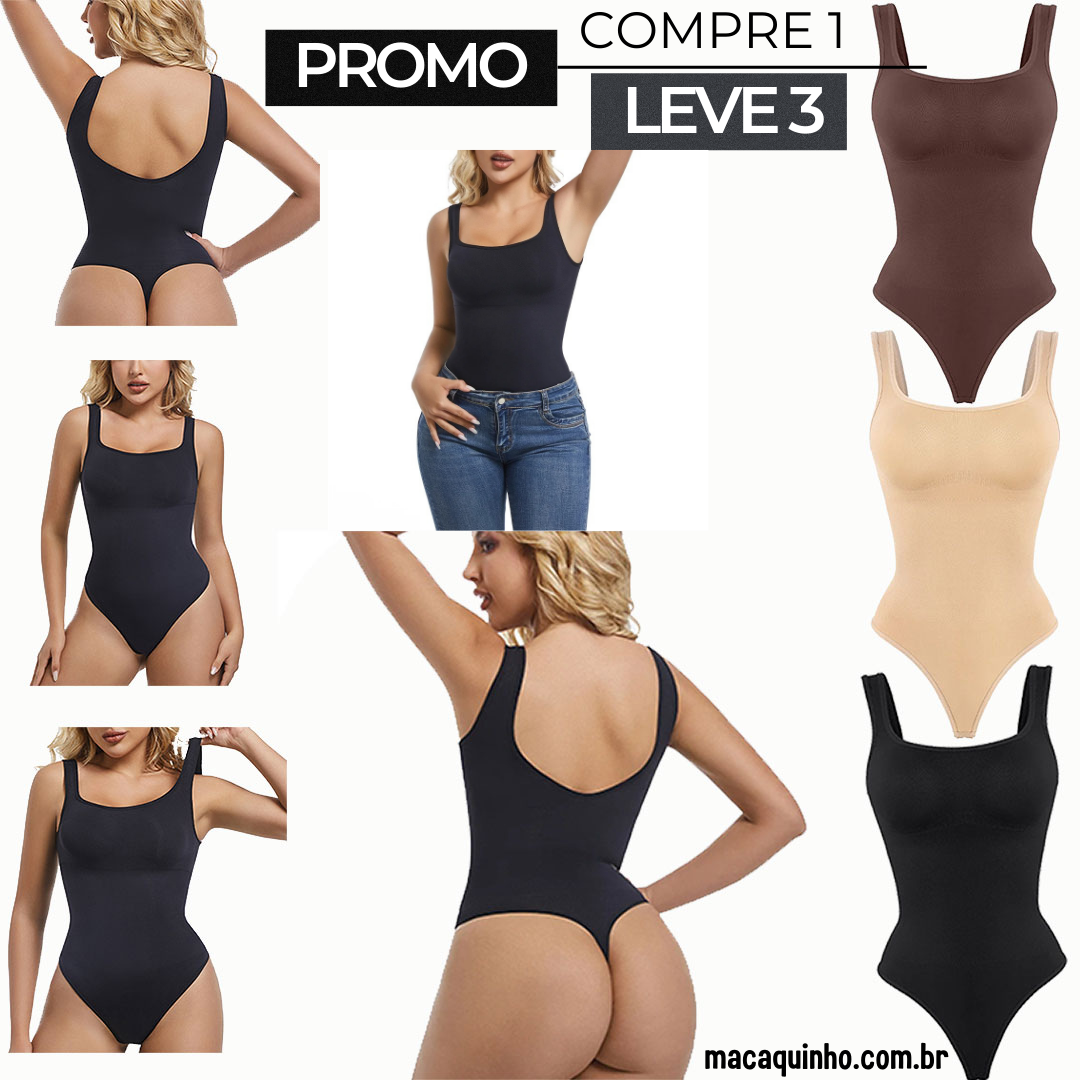 Body Slim Sem Costura Renata - COMPRE 1 LEVE 3 -