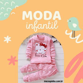 Conjunto Pijama Infantil De Algodão Leo