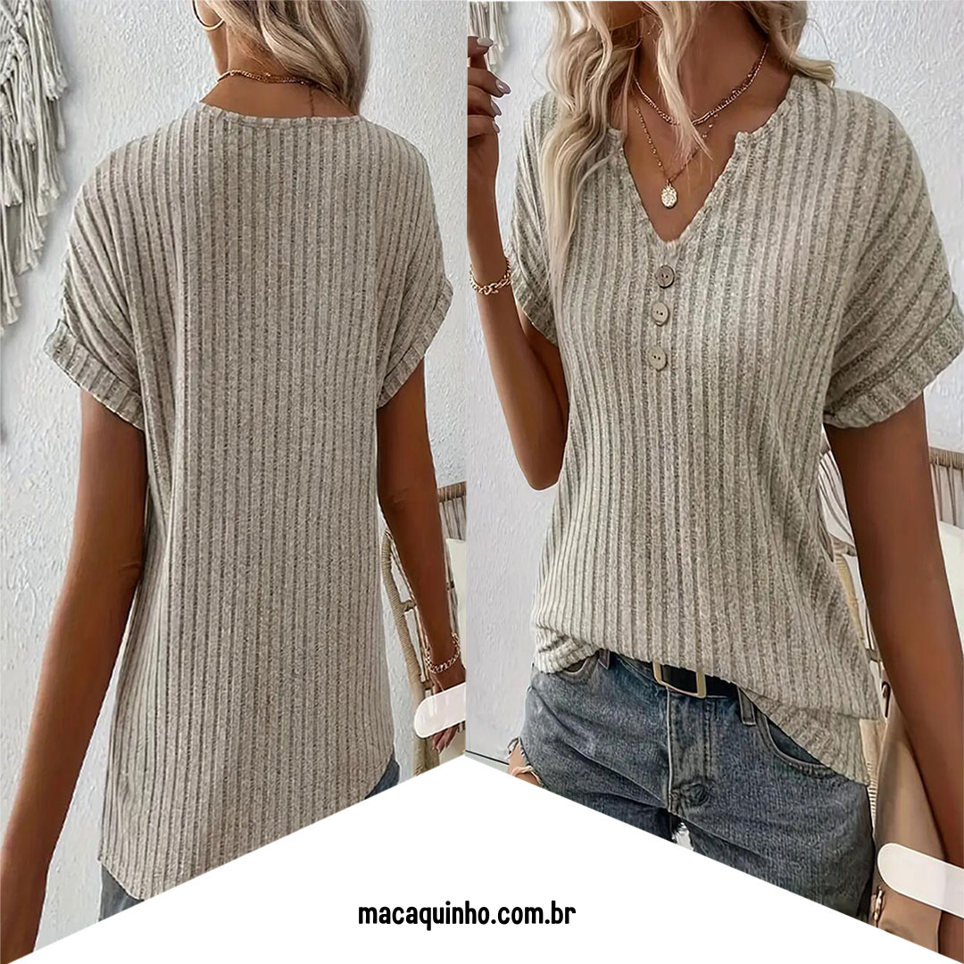 Blusa Glamour Com Botões Sandy