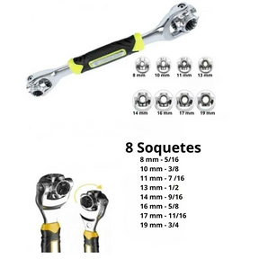 Chave Soquete Catraca Boca Universal 360 Ajustável 48 em 1 - Soquetstar