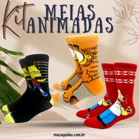 Meias Animadas Longas Cidy - Compre 5 Receba 11