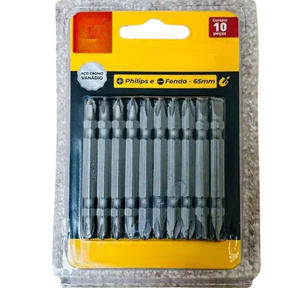 Kit Ponteira Parafusadeira com 10 Bit Ponta Dupla Magnético - Piki