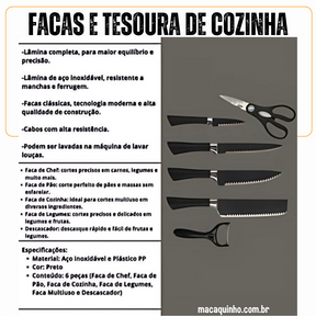 Kit Facas & Tesouras De Cozinha ISOLIN