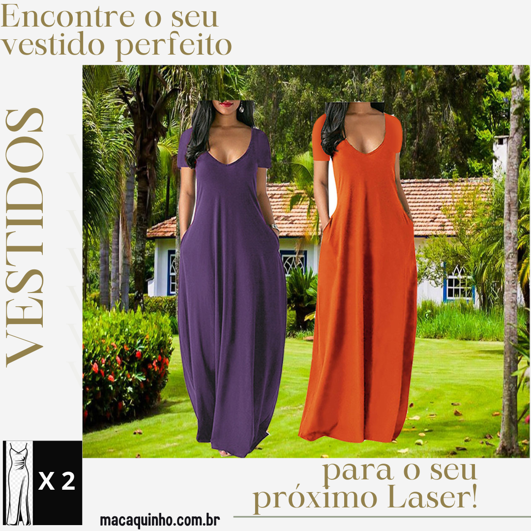 Vestido Manga Curta Plus Size Europa - Compre 1 Leve 2