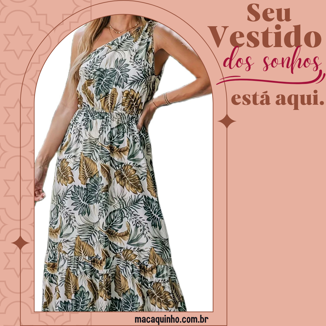 Vestido De Pescoço De Um Ombro Indónesia