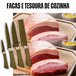 Kit Facas & Tesouras De Cozinha ISOLIN