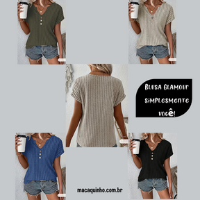 Blusa Glamour Com Botões Sandy