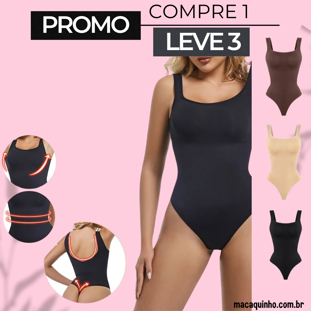 Body Slim Sem Costura Renata - COMPRE 1 LEVE 3 -