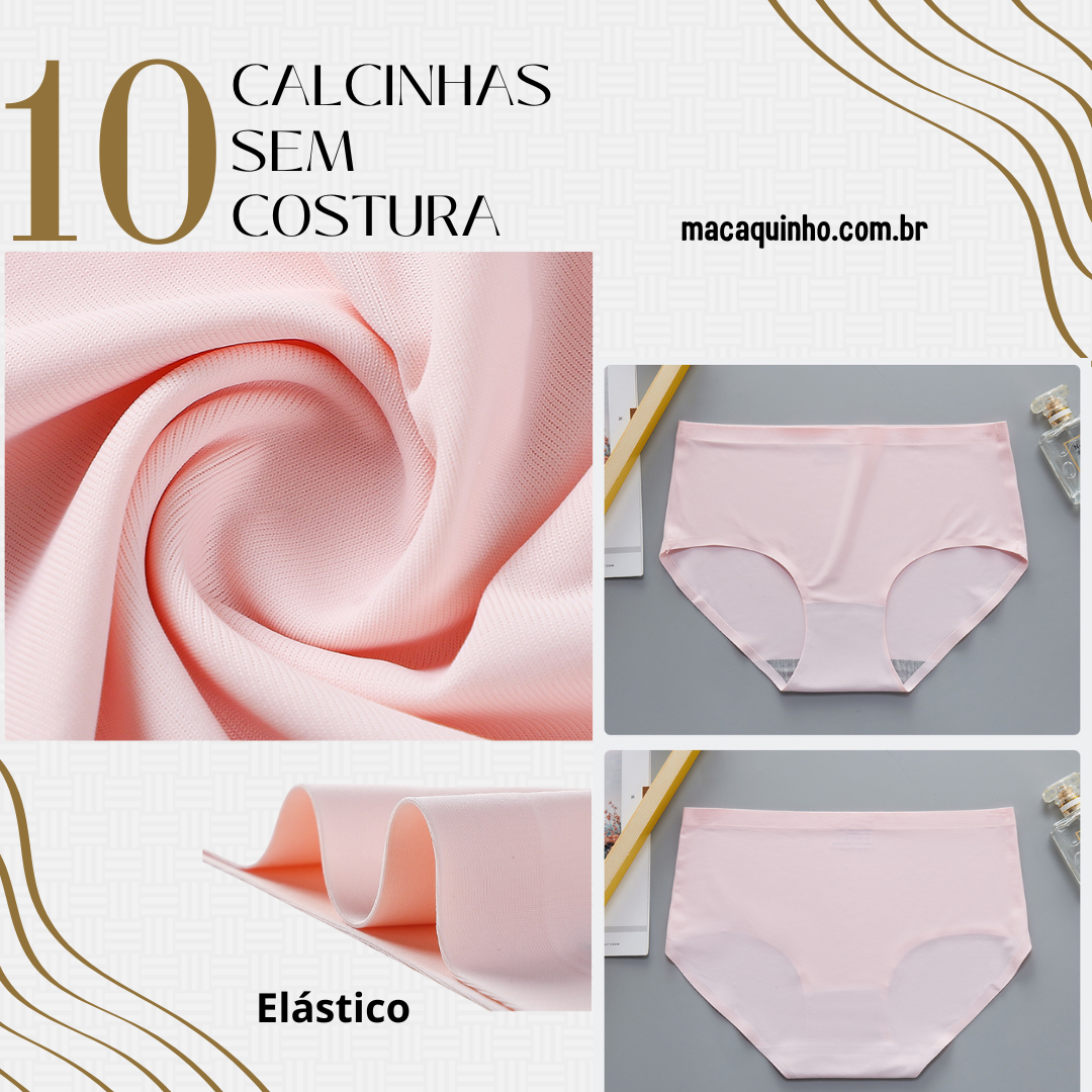 Calcinha Sem Costura Plus Size Marion Compre 4 Leve 10