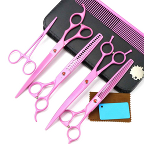Kit Tesoura de Corte Cabelo e Tosa de Cães - Bidus
