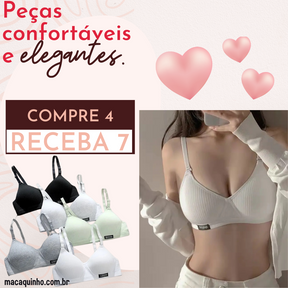 Sutiã Sem Costura Luciana - COMPRE 4 LEVE 7