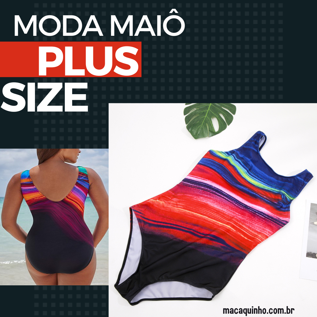 Maiô Plus Size Estampado Silvina