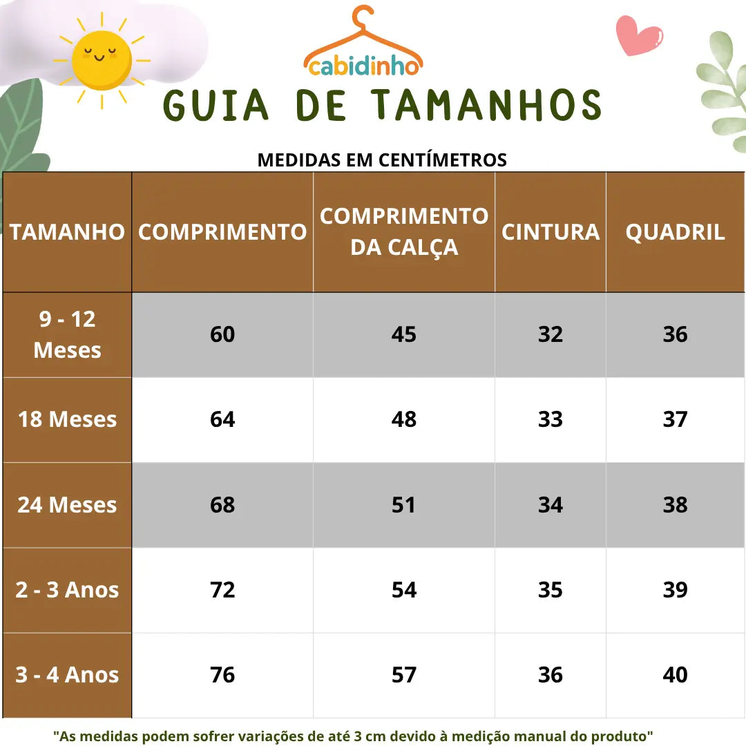 Guia de Tamanhos