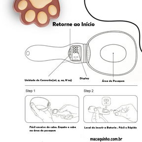 Colher de Medição Eletrônica Pet e Cozinha Rosina