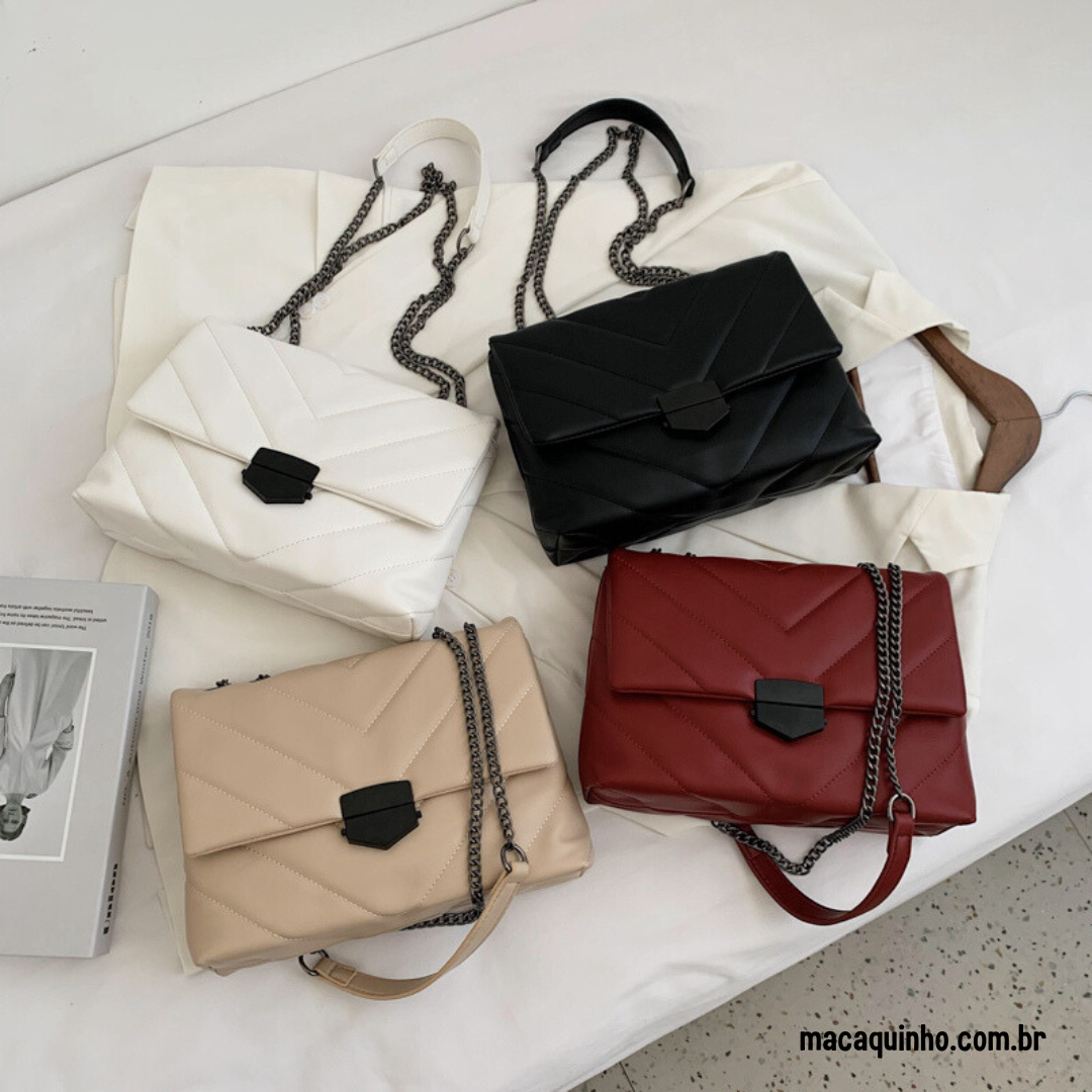 Bolsa Couro Casual Corrente Madri