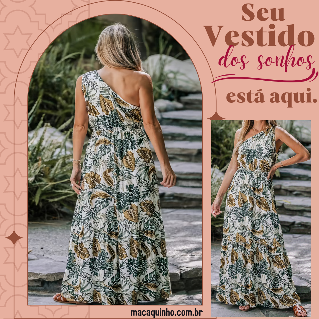 Vestido De Pescoço De Um Ombro Indónesia