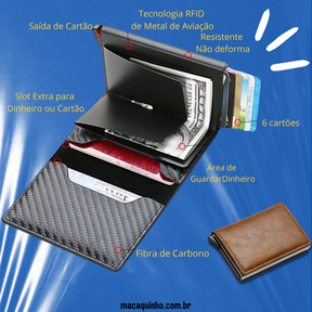 Carteira com Proteção Anti-Roubo Rfid Mourin